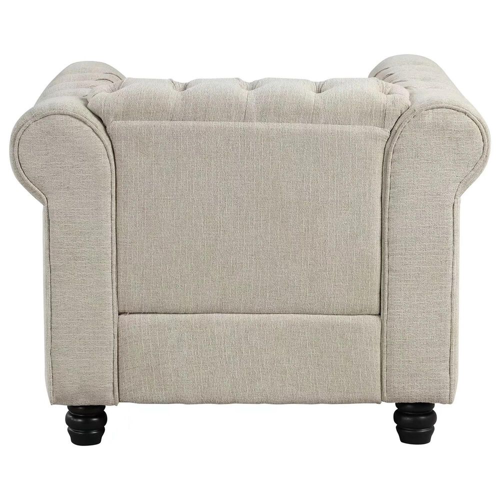 Morden Fort Chesterfield Accent Chair in Beige, , large