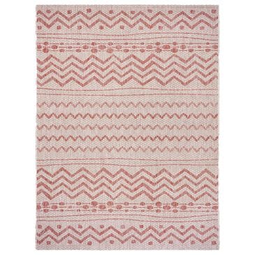 L&R Resources Sun Shower 8" x 10" Beige and Red Indoor/Outdoor Area Rug, , large