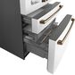 Cafe 27.8 Cu. Ft. Capacity 4-Door Smart French Door Refrigerator in Matte White, , large