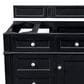James Martin Vanities Brittany 48" Single Bathroom Vanity in Black Onyx with 3 cm Carrara White Marble Top and Rectangle Sink, , large