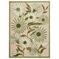 Nourison Aloha ALH33 12" x 15" Ivory and Green Indoor/Outdoor Area Rug, , large
