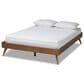 Baxton Studio Lissette Full Platform Bed Frame in Walnut Brown, , large