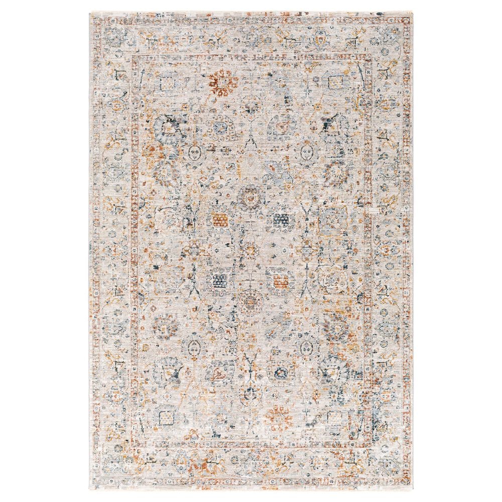 Surya Laila LAA-2317 2" x 3" Teal, Orange, Sage, Saffron, Gray and Cream Area Rug, , large