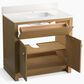 Kohler Alouette 36" Single Bathroom Vanity in Light Oak with 2 cm White Quartz Top and Rectangular Sink, , large
