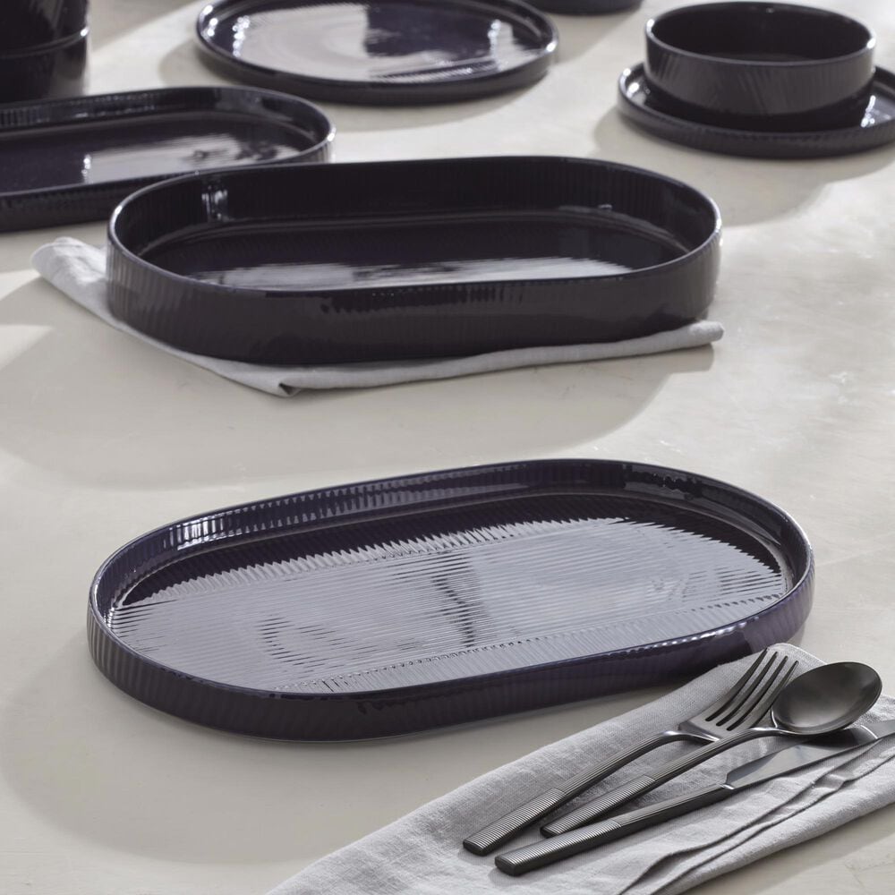 Oneida Modulus 20-Piece Flatware Set in Black Satin, , large