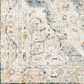 Surya Cardiff CDF-2303 Medium Gray, Light Blue, Mustard and Dark Blue 2"7" x 7"3" Runner, , large