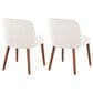 Lumisource Rina Side Chair with Cream Cushion in Walnut (Set of 2), , large