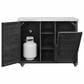 HOMLUX 78.3" Outdoor Kitchen Island with Foldable Grill Table in Black and Stainless Steel, , large