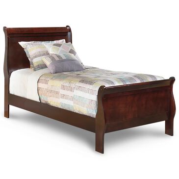 Ashley Alisdair Twin Sleigh Bed in Reddish Brown, , large