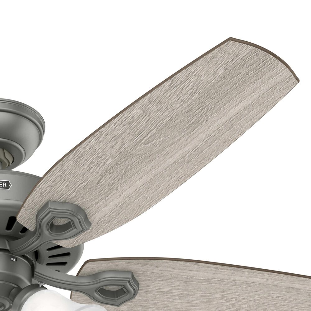 Hunter Builder Plus 52&quot; Ceiling Fan with Lights in Matte Silver, , large