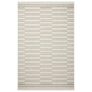Amber Lewis x Loloi Malibu MAB-03 11"4" x 15" Ivory and Dove Indoor/Outdoor Area Rug, , large