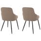 Lumisource York Side Chair with Brown Upholstered in Black (Set of 2), , large