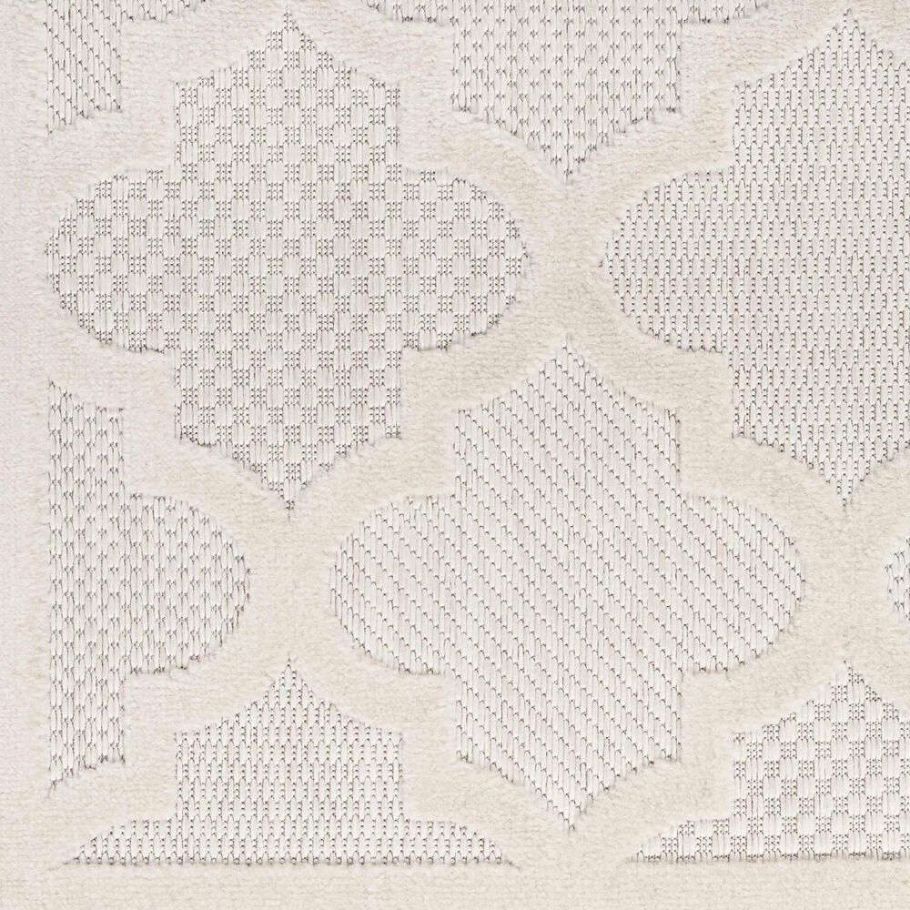 Nourison Easy Care 7&#39; x 10&#39; Ivory and White Indoor/Outdoor Area Rug, , large