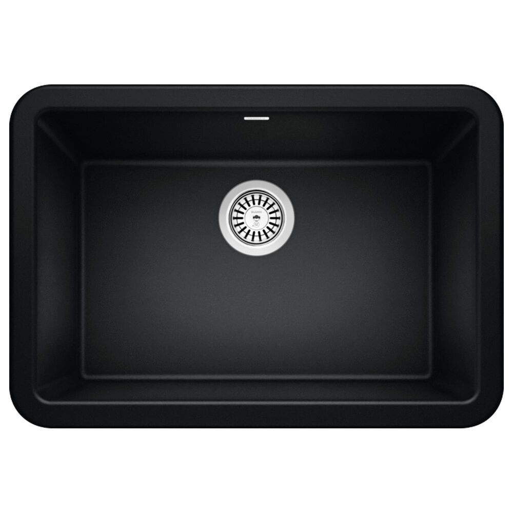 Blanco Ikon 27" Apron Single Bowl Farmhouse Sink in Coal Black, , large