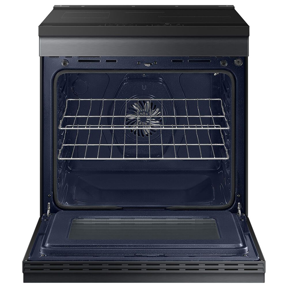 Samsung Bespoke Bespoke 6.3 Cu. Ft. Smart Slide-In Induction Electric Range with Ambient Edge Lighting in Matte Black Steel, , large