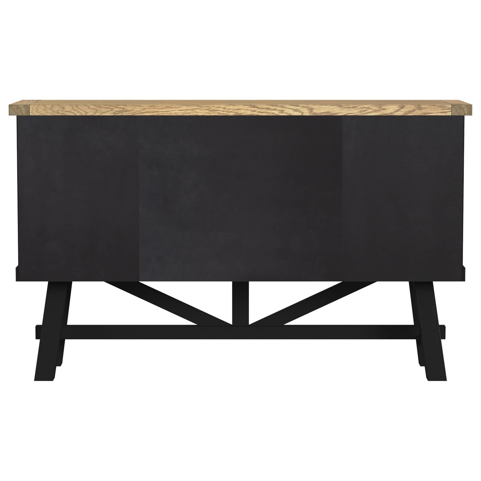 Hawthorne Furniture Hendricks Server in Rustic Wheat and Raven Black