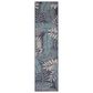 Nourison Garden Oasis GOA02 Navy 2" x 8" Indoor/Outdoor Runner, , large