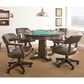 STEVE SILVER Rudy 5-Piece Round Game Table Set in Medium Walnut, , large