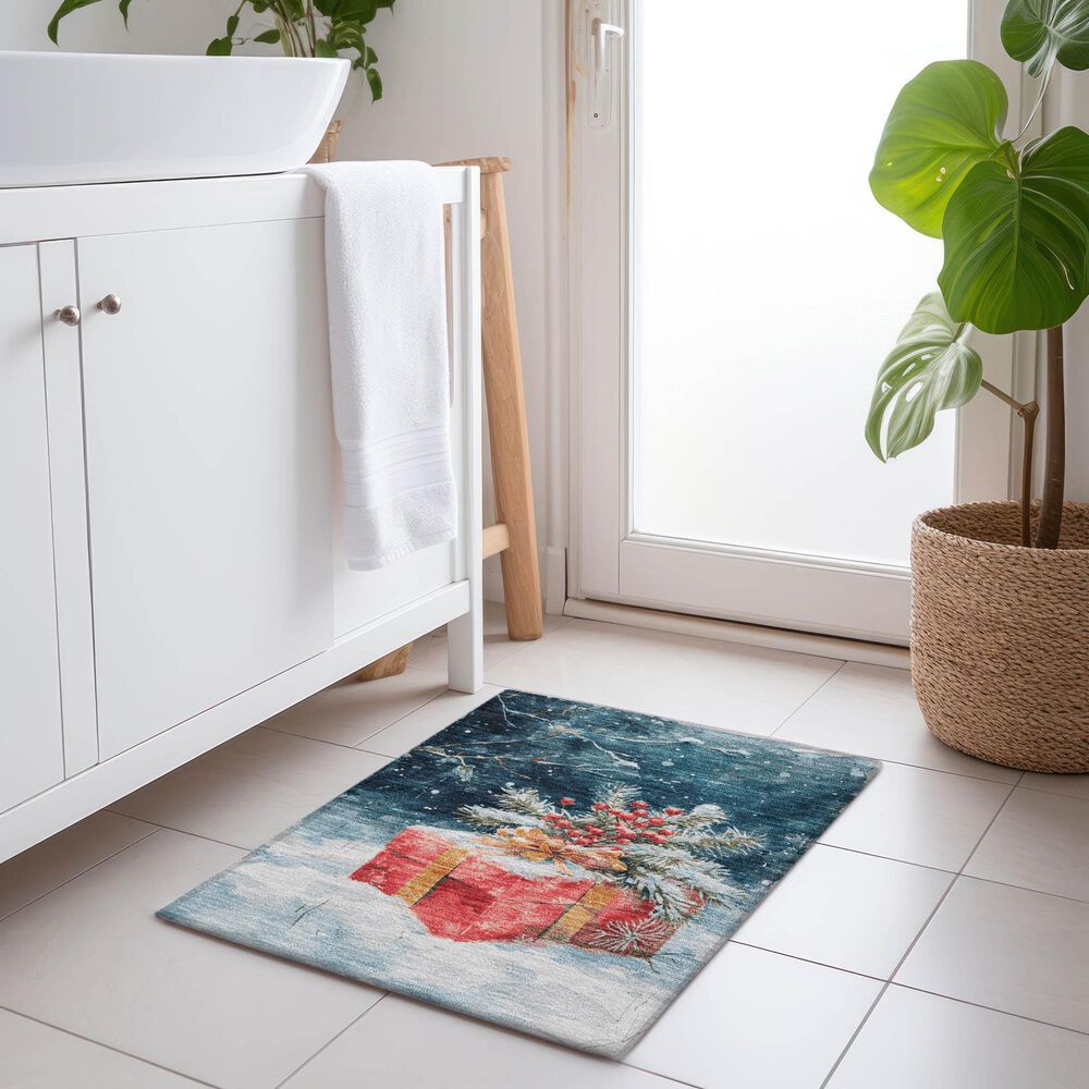 Dalyn Rug Company Wonderland WN13 2&#39;6&quot; x 3&#39;10&quot; Blue Indoor/Outdoor Area Rug, , large