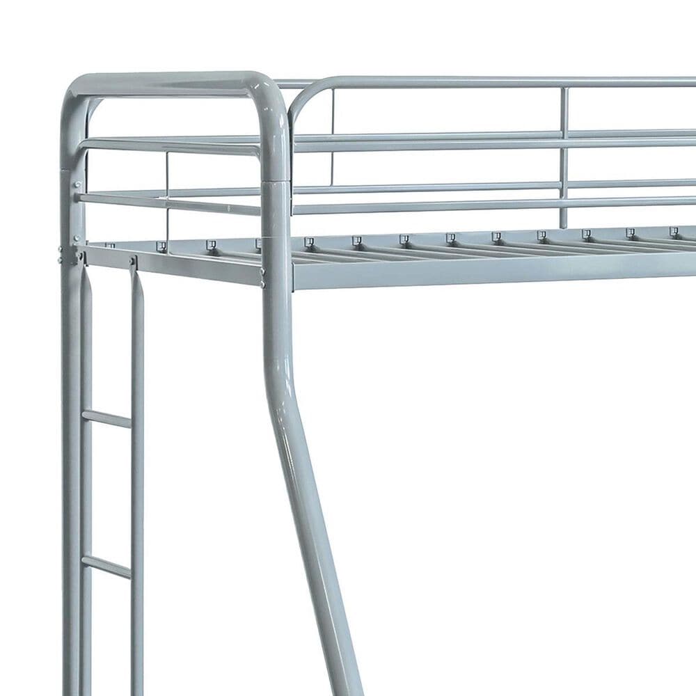Pacific Landing Carson Twin Over Full Bunk Bed in Glossy Silver, , large