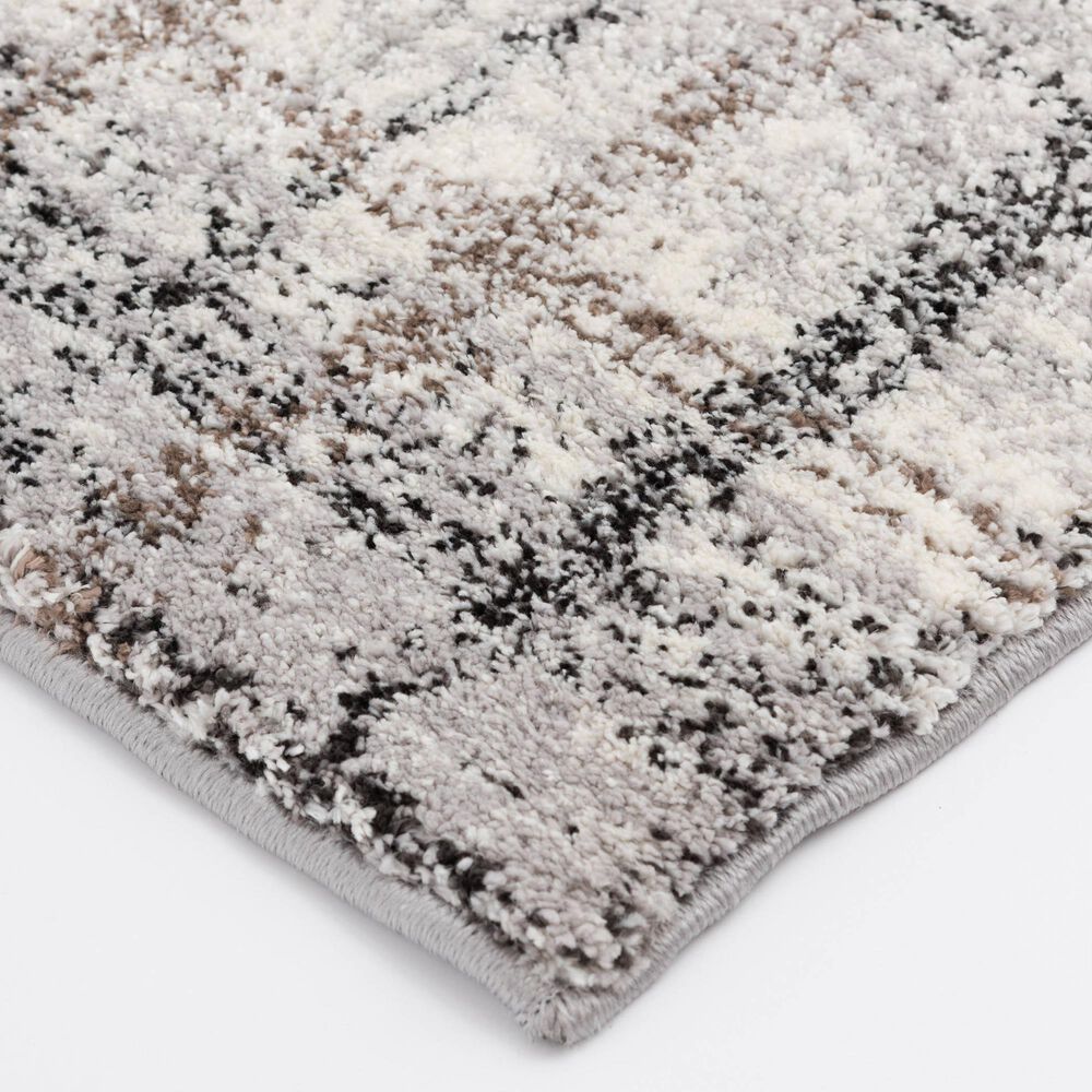 Central Oriental Structures Torrent Makari 5&#39; x 7&#39;6&quot; Soot and Java Area Rug, , large