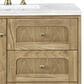 James Martin Vanities Laurent 36" Single Bathroom Vanity in Light Natural Oak with 3 cm Arctic Fall Solid Surface Top and Rectangular Sink, , large