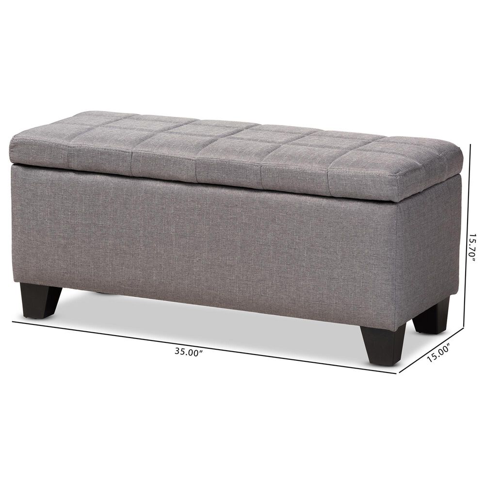 Baxton Studio Fera Storage Ottoman in Gray, , large