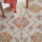 Safavieh Micro-Loop 4" x 6" Silver and Red Area Rug, , large