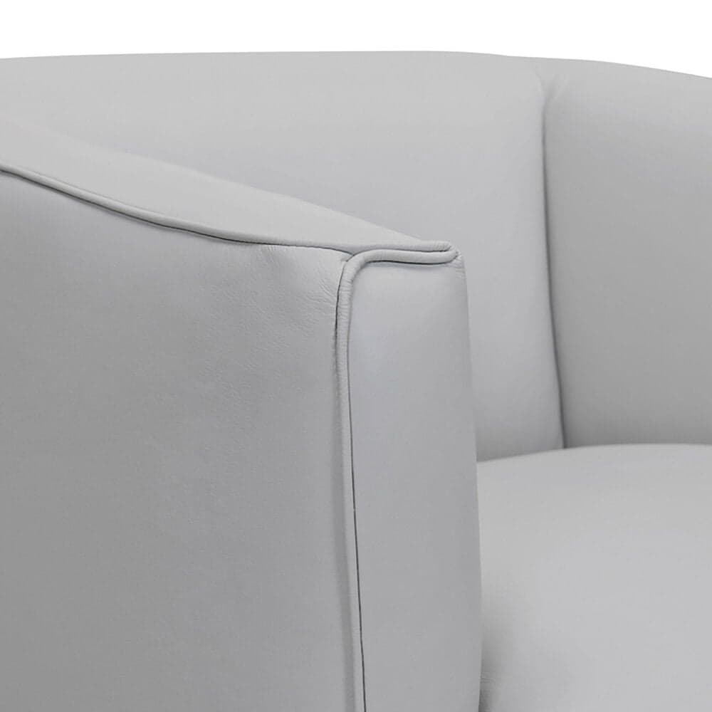 Blue River Whitney Swivel Barrel Chair in Dove Gray and Black, , large
