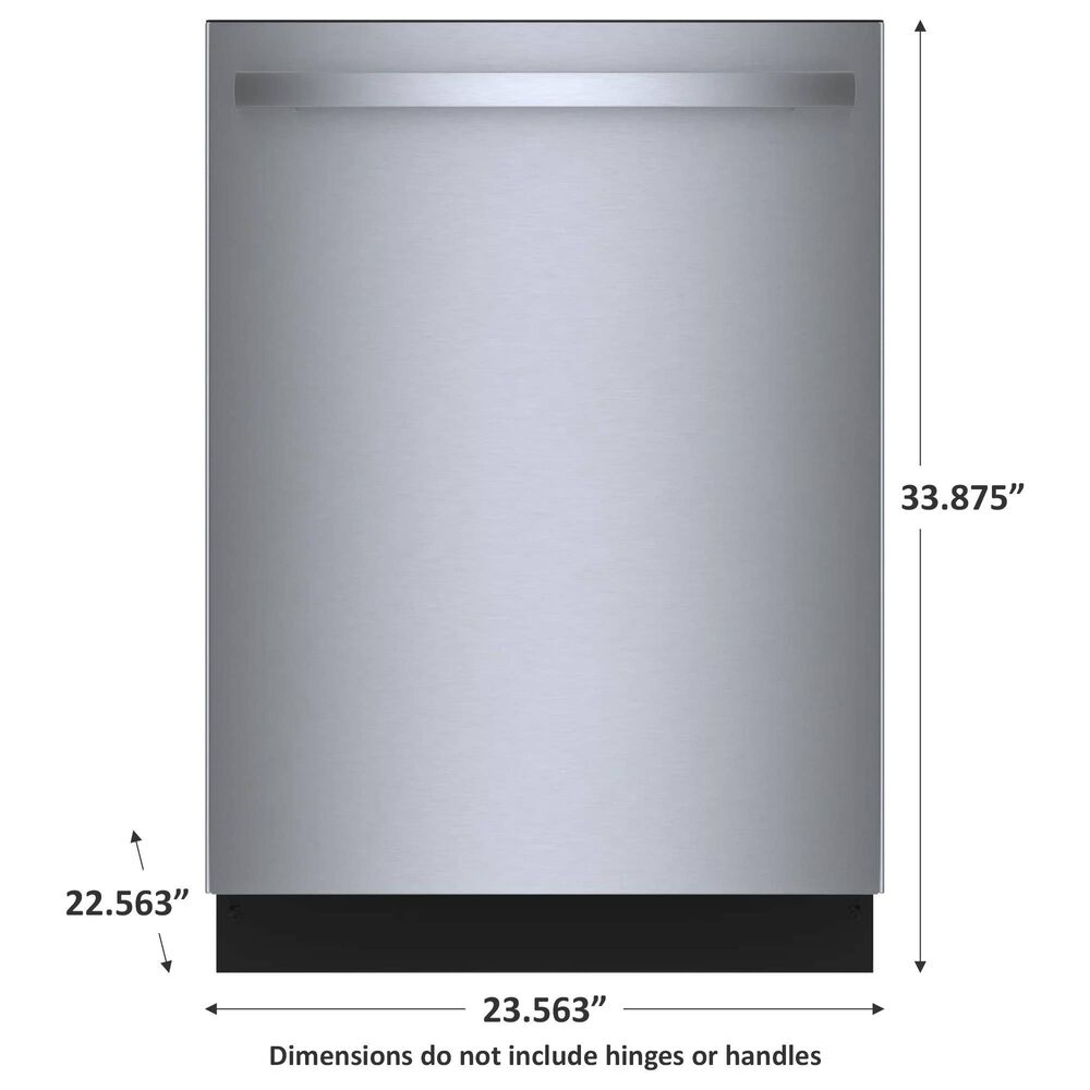 Bosch 100 Series Premium 24&#39;&#39; Built-In Bar Handle Dishwasher with 8 Wash Cycles in Stainless Steel, , large