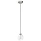 Hunter Xidane 1-Light Mini Pendant in Brushed Nickel, , large