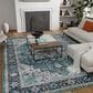 Central Oriental Rugease Velveteen Chantal Green and Ivory 7"6" x 9"6" Area Rug, , large