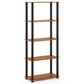HOMLUX 5-Tier Display Rack in Light Cherry and Black, , large