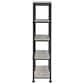 COAST Analiese 2-Piece Desk and Bookcase Set in Black and Grey Driftwood, , large