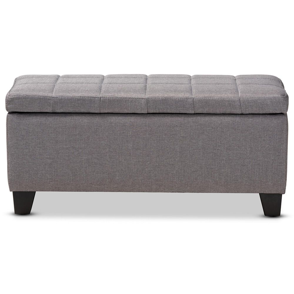 Baxton Studio Fera Storage Ottoman in Gray, , large