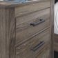 Ashley Zelen 4 Piece King Bedroom Set in Warm Gray, , large