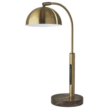 37B Bolton LED Desk Lamp with Smart Switch in Antique Brass and Brown, , large