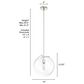 Hunter Sacha 1-Light Pendant in Brushed Nickel, , large