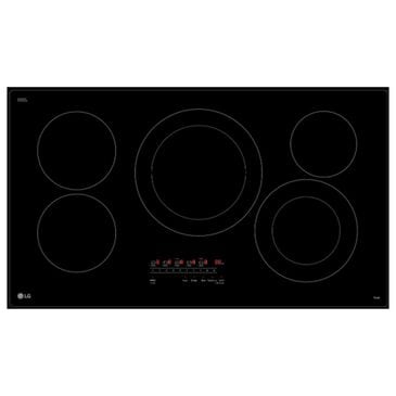LG 36" Electric Smart Cooktop with Grey Pattern in Black, , large