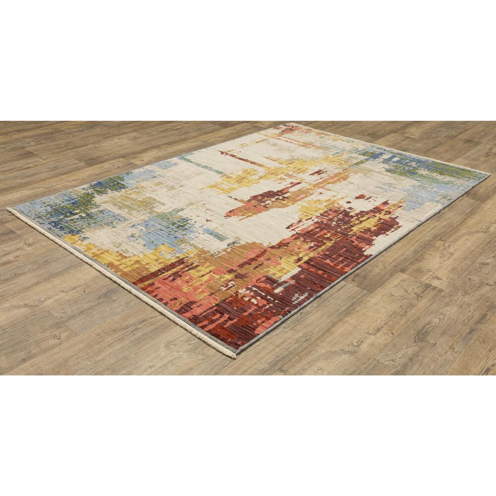 Oriental Weavers Soleri 6&#39;7&quot; x 9&#39;6&quot; Beige and Multicolor Area Rug, , large