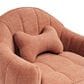 Jennifer Taylor Home Louie 30.5" Modern Dog Sofa Bed with Bone Pillow in Spice Orange, , large