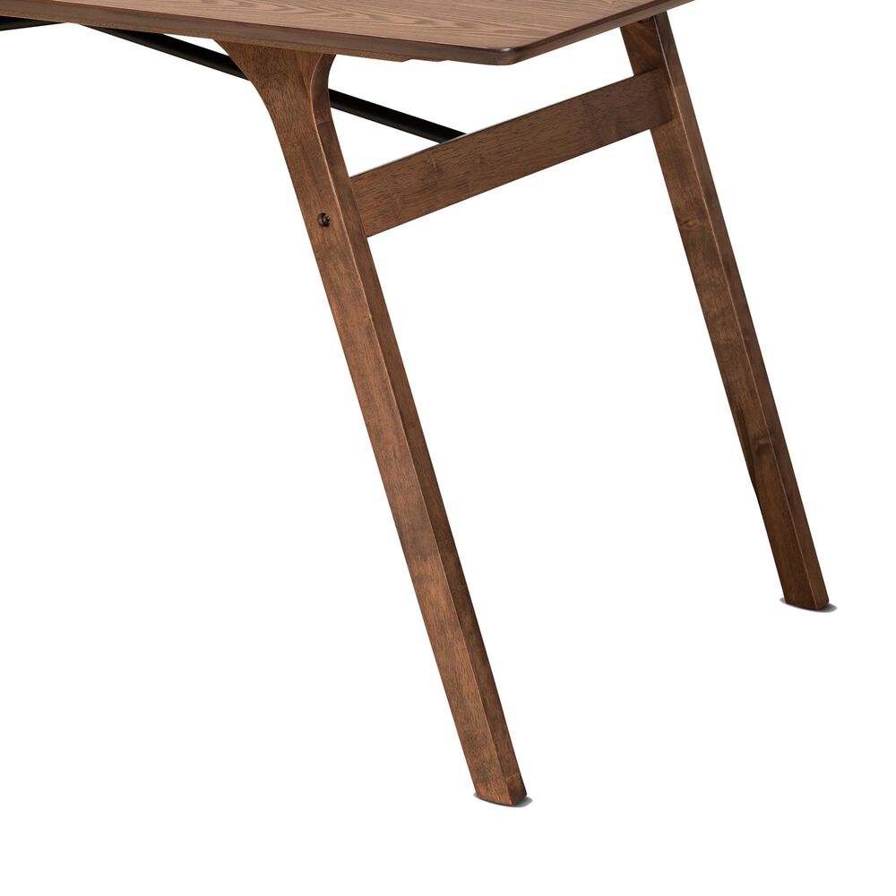 Baxton Studio Saxton Dining Table in Walnut Brown - Table Only, , large
