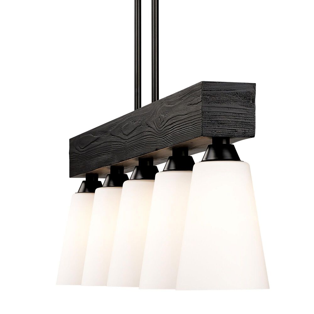 Golden Lighting Neela 5-Light Linear Pendant in Matte Black, , large