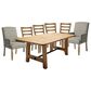 Arista Wood Fulton 7-Piece Rectangular Dining Set in Sandstone, , large
