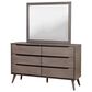 Furniture of America Lennart 6-Drawer Dresser and Mirror in Gray, , large