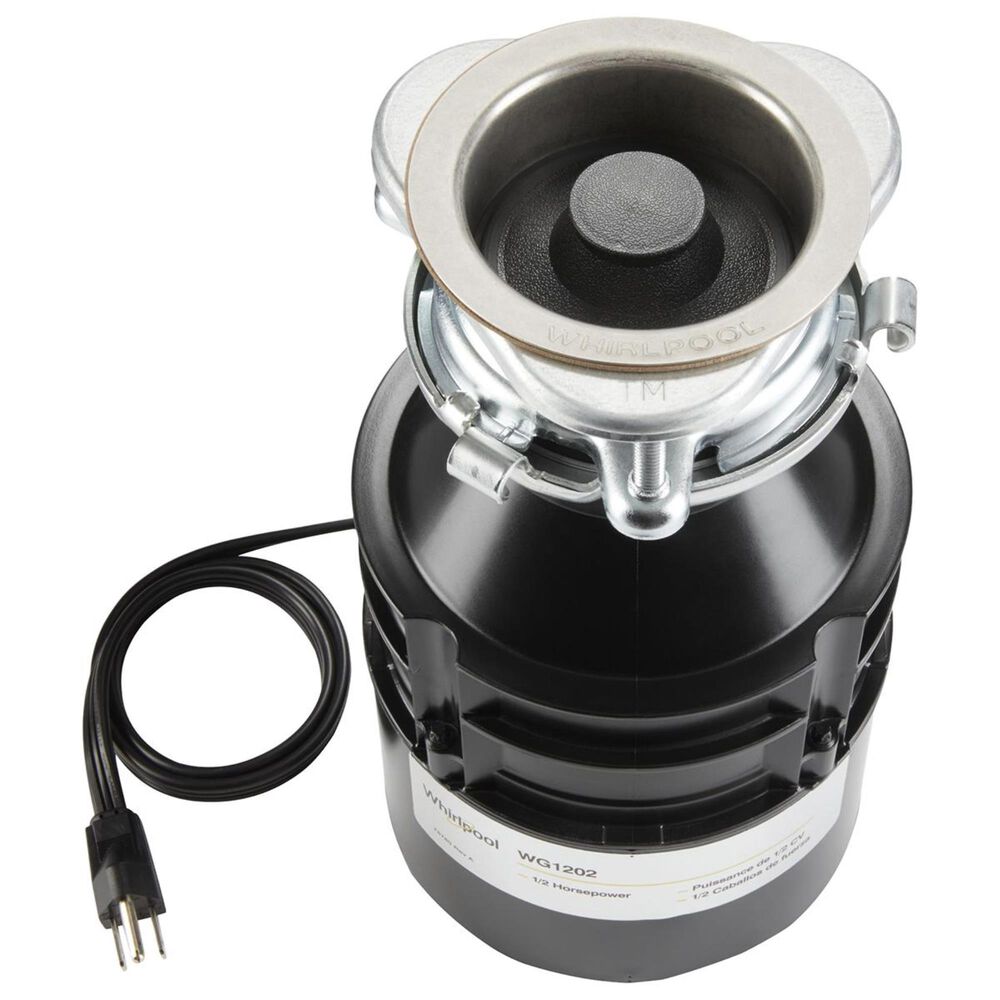 Whirlpool 1/2 HP 1725 RPM In-Sink Disposal in Black, , large
