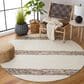 Safavieh Natura NAT321A 6" Round Ivory and Brown Area Rug, , large