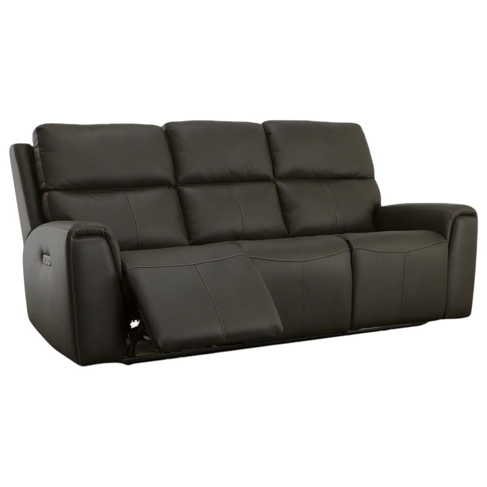 Flexsteel Jarvis Power Reclining Sofa with Headrests in Mica, , large