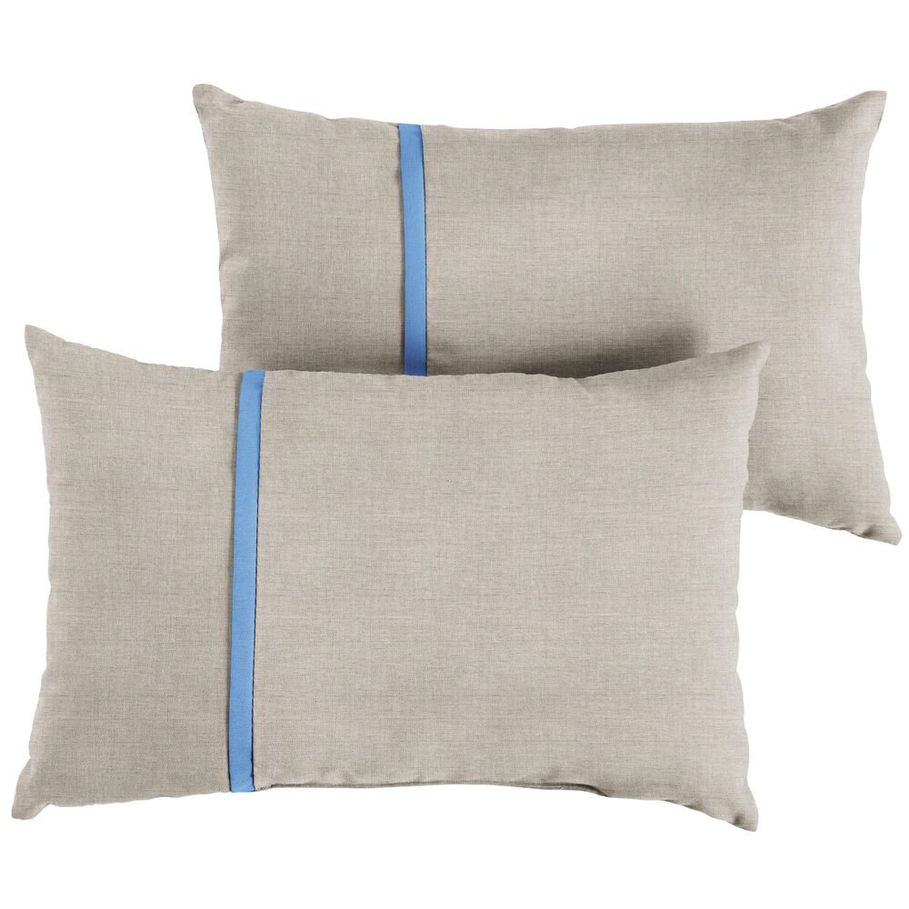 Sorra Home Sunbrella 12" x 24" Pillow in Cast Silver (Set of 2), , large