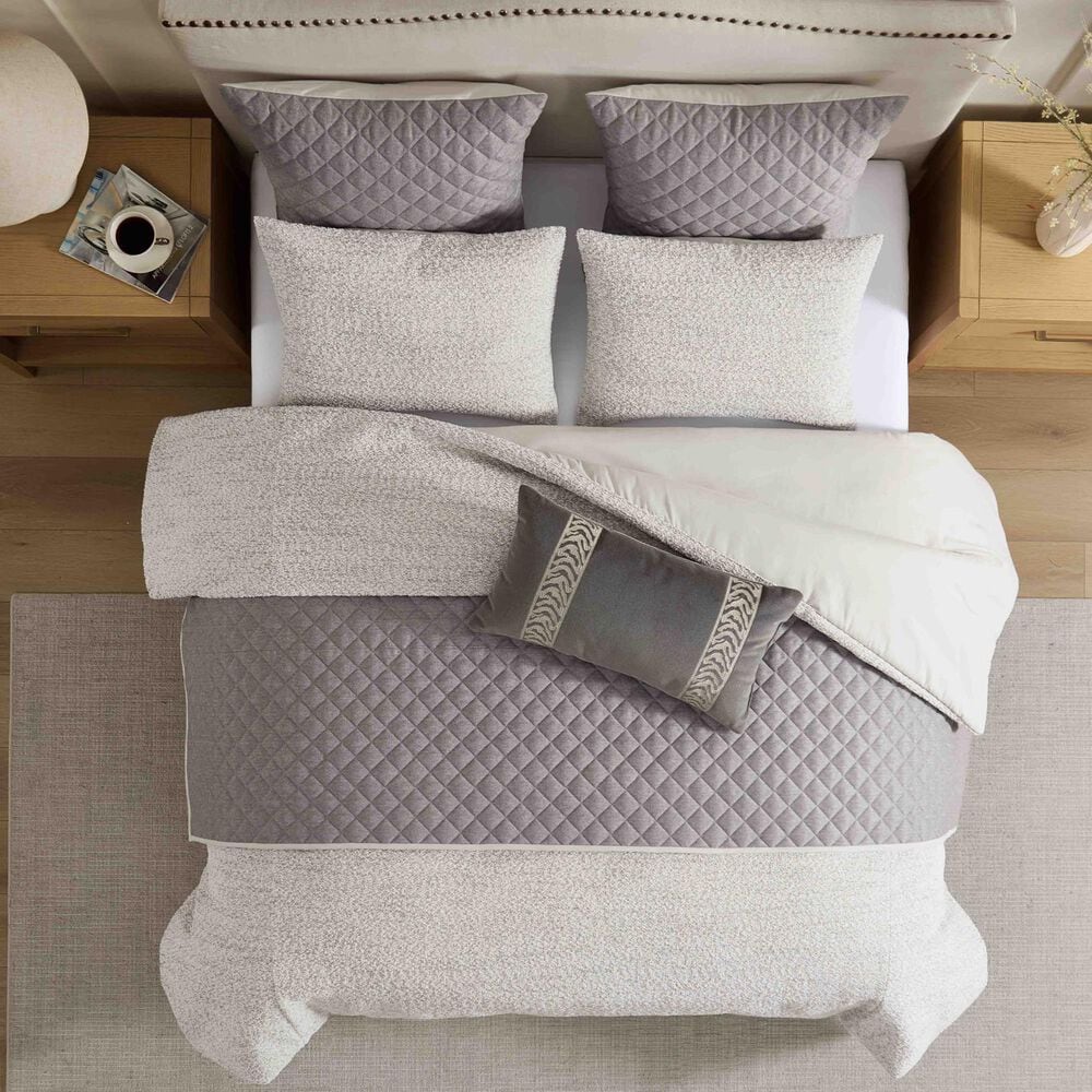 Hallmart Collectibles Blake 8-Piece King Comforter Set in Ivory, , large